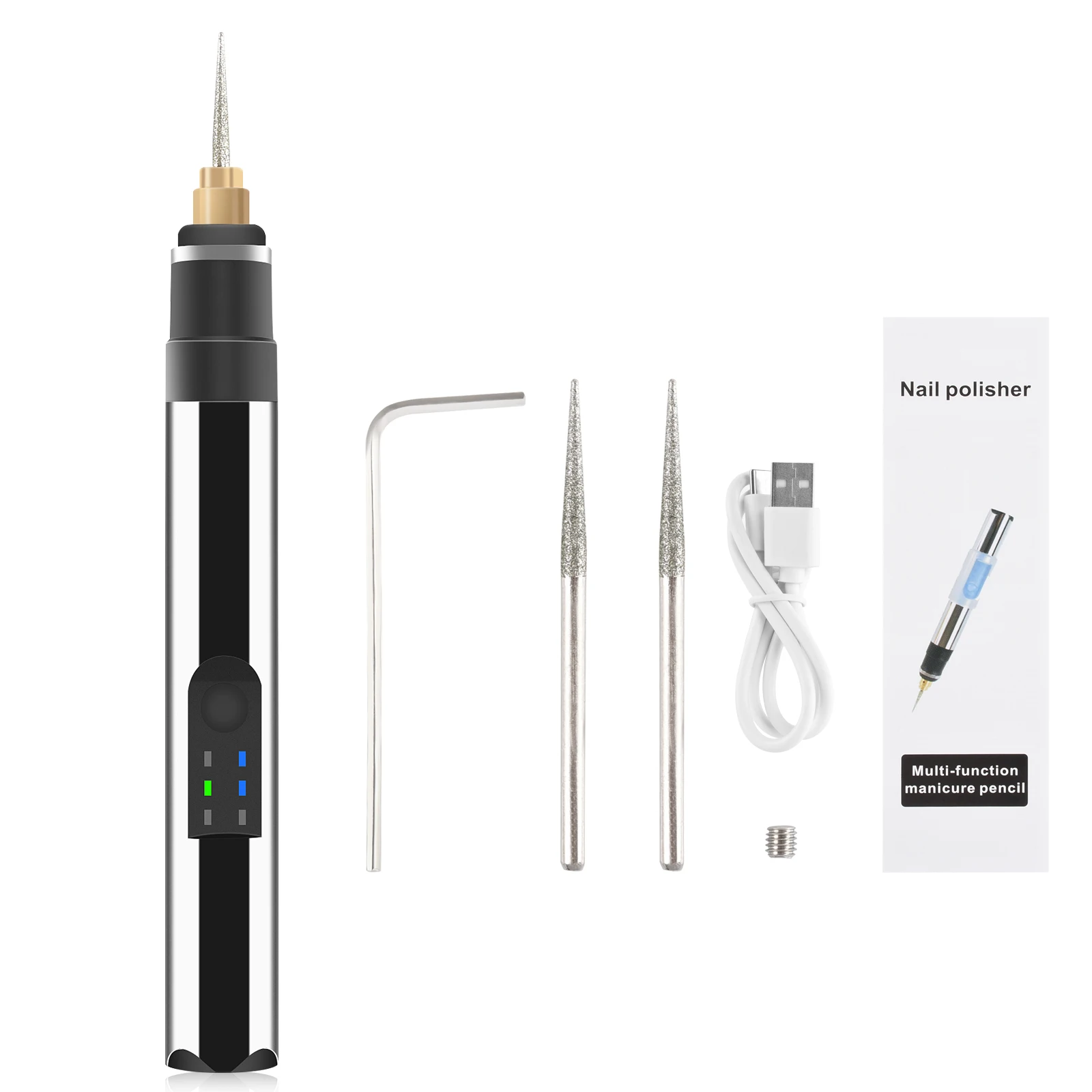 

Speed Regulation Electric Engraving Pen Nail Machine Metal Lettering Marking Machine Dual-use Electric Grinding Pen