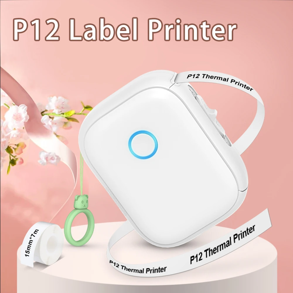 Portable Sticker Printer P12 Wireless Bluetooth Continuous Label