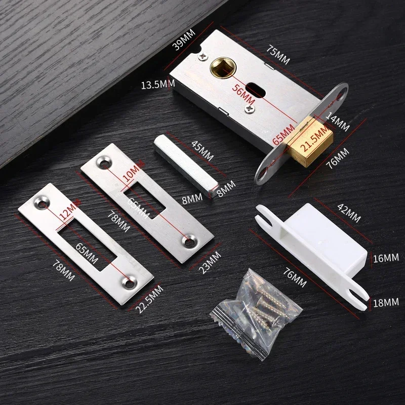 Stainless steel 304 single and double door lock sliding door pull lock Invisible hidden concealed embedded handle