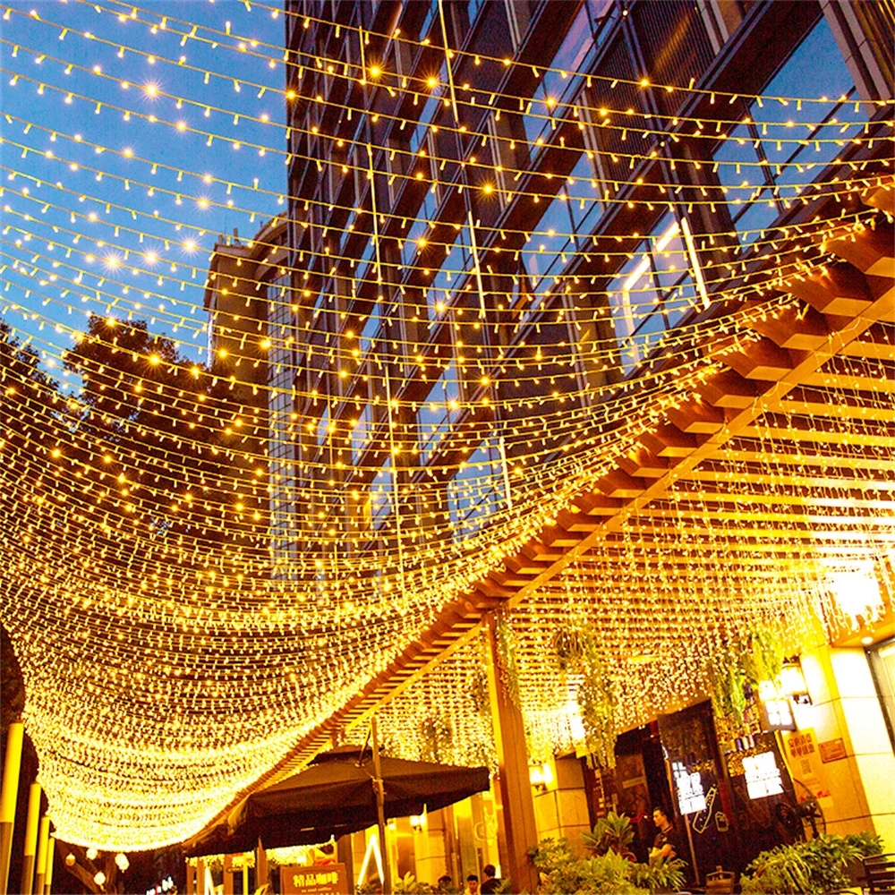 thumbnail image 5 of Guirnalda de luces LED navideñas para exteriores, 10/20/30/100 m, para decoración de fiestas, bodas y vacaciones, 5 of 5