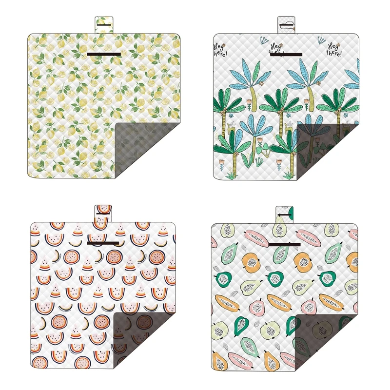 

Large Waterproof Foldable Mat Cartoon Fruit Thicken Padded Beach Blanket