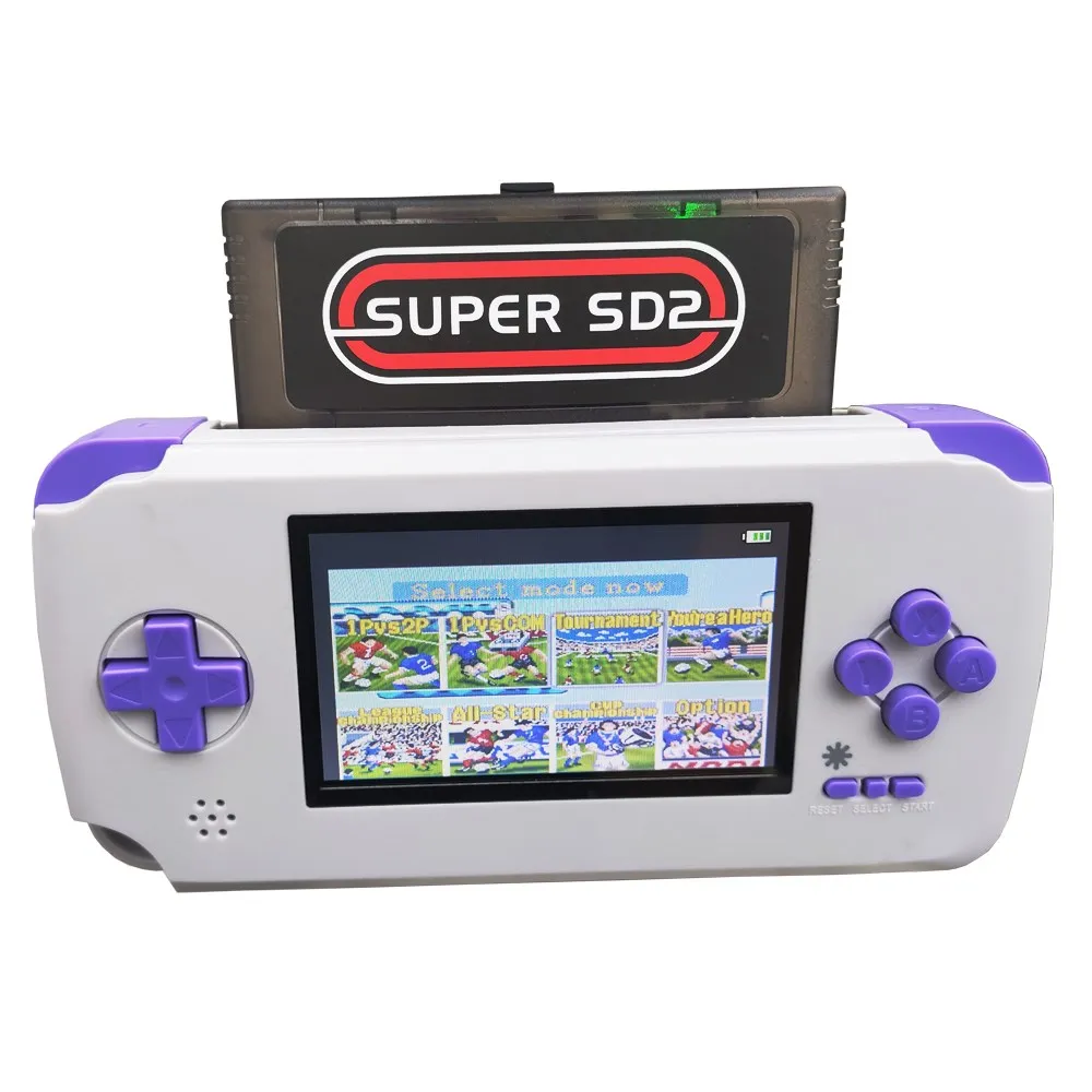 

SNES Handheld SFC Portable Game Console Region Free Read Original Cartridges
