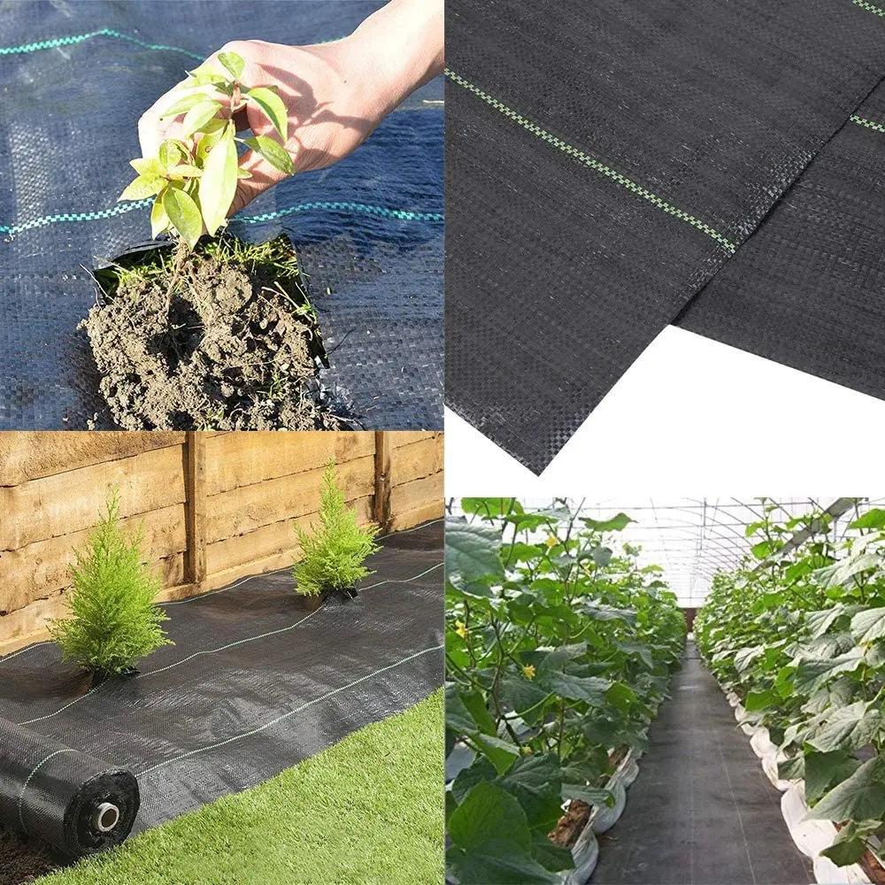 PE Agricultural Anti Grass Cloth Farm-oriented Weed Barrier Mat Plastic Mulch Thicker Orchard Garden Weed Control Fabric Black Plastic Mulch Film
