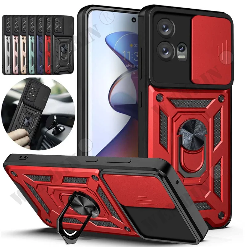 Custodia per obiettivo fotocamera scorrevole per OPPO Reno 8T 8 7 A98 A58 A57 A55 Realme 10 Pro C55 C33 Paraurti Armatura Cover_voghion.com