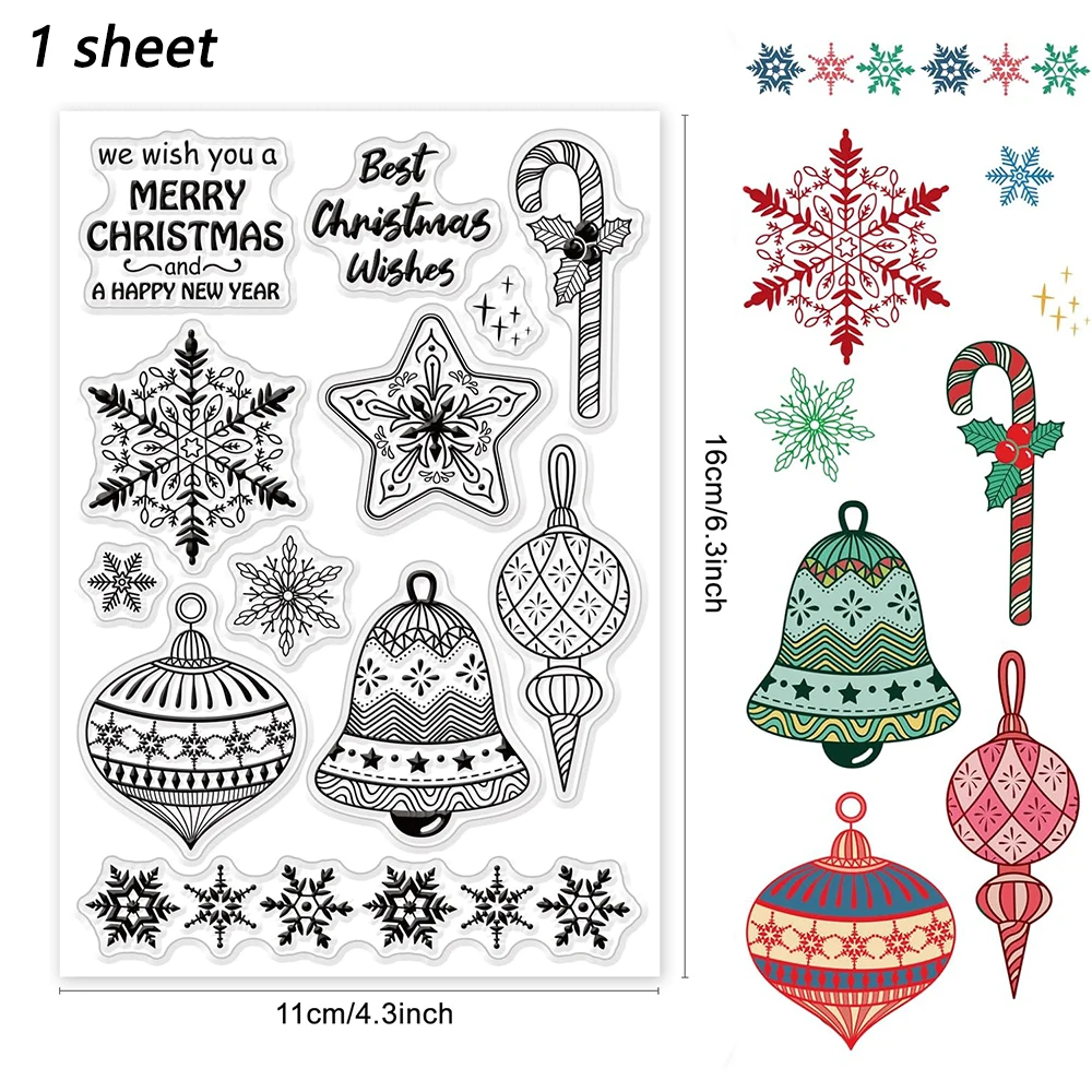 Christmas Fairy Angle Clear Rubber Stamps Merry Christams Bell Holiday Transparent Silicone Seals Stamp Xmas Journaling Card Making DIY Scrapbooking