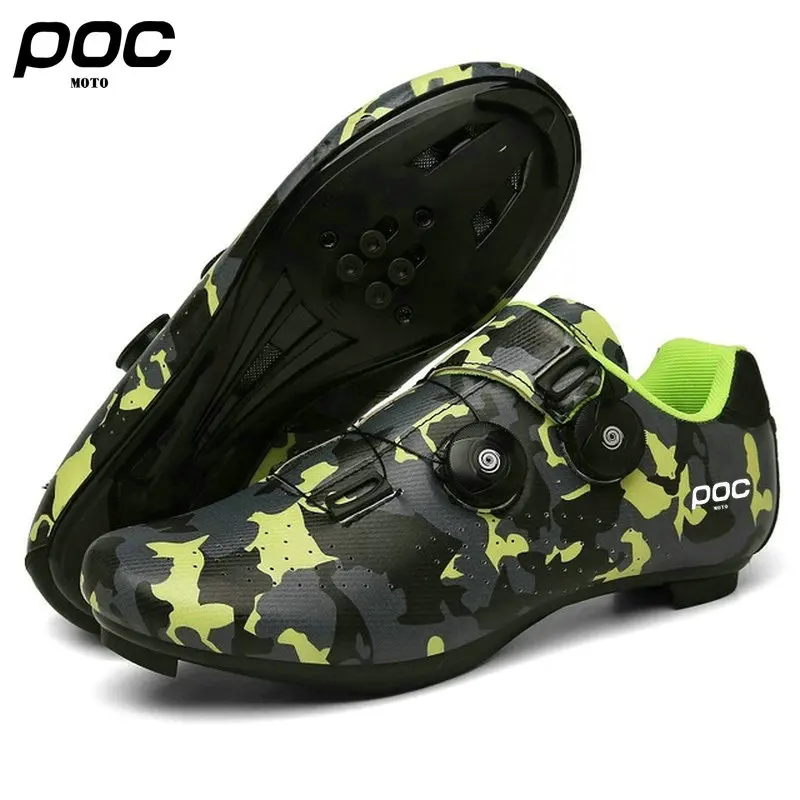 Cycling Shoes Moto Poc MTB Flat Pedal Men Rubber Non-slip Mountain Bike Racing Cleatless