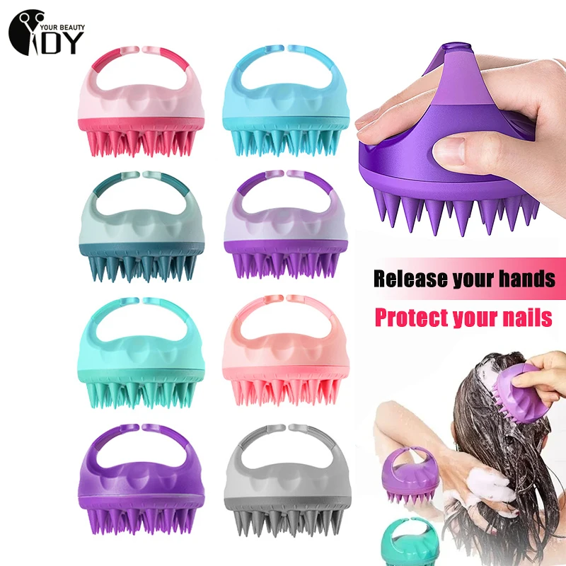 

Portable Silicone Shampoo Brush Handheld Soft Skin Friendly Hair Washing Massager Comb SPA Massage Brush Beauty Hair Tool Salon