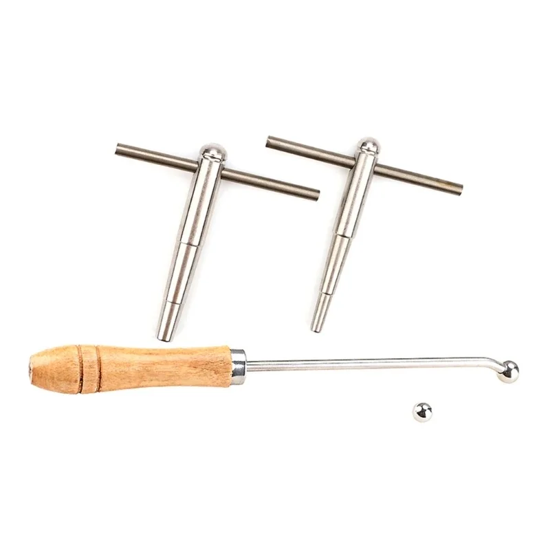 

Trumpet Repair Handle Trumpet Truing Tool With 2 Metal Ball Handle Trumpet Repair Tools for Trumpet Maintenance