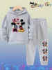 Disney Mickey Minnie Children‘s Hooded Sweatshirt+Pants Two-piece Set Boy Girl Autumn Winter Outdoor Casual Warm Soft Sportswear