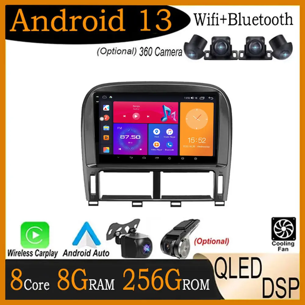 

Android 13 For Lexus Ls430 2003-2006 Car Radio IPS QLED Screen Tape Recorder GPS Navi Multimedia Stereo