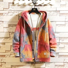 

jacket Korean Style Men Hoodies jacket 2020 Autumn Fashion Men's Hooded Outerwear New Colorful Male
