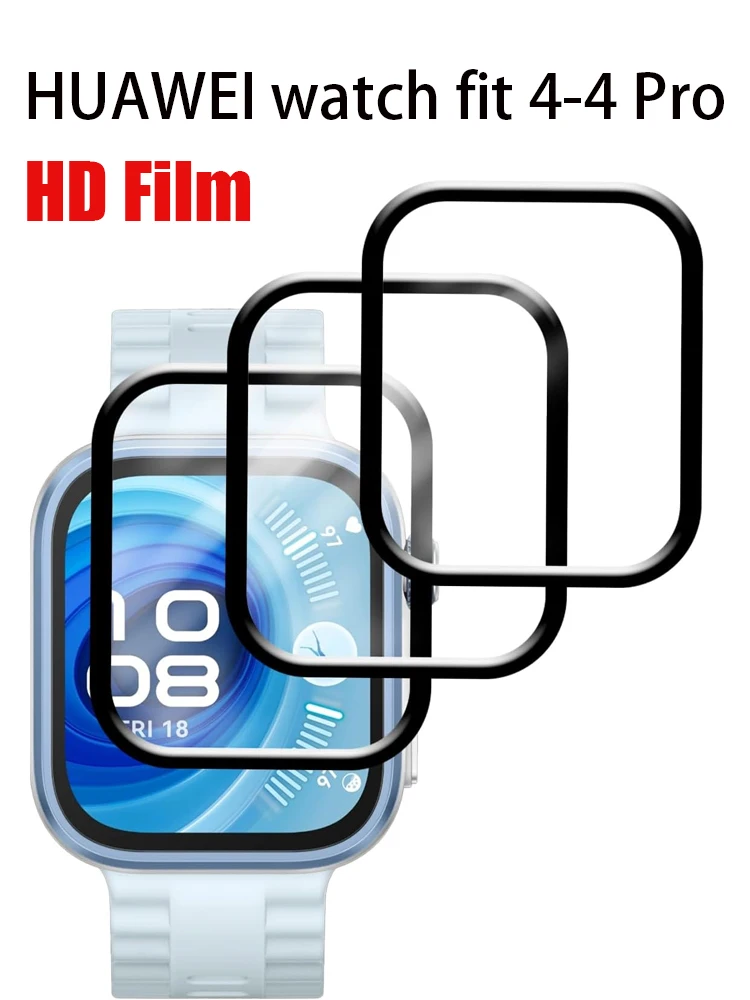 Premium 3D Curved Edge Soft Film Screen Protector with Glass Case Protection for Smartwatch Band Accessories