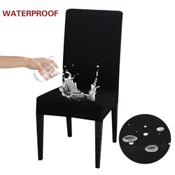 Waterproof Elastic Chair Cover - Elegant and Durable Seat Protection - 1piece (Black)