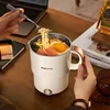 800ML Electric Cooking Pot Foldable Hotpot Portable Multicooker Split Type Electric Kettle Frying Pan For Home Travel Office 1