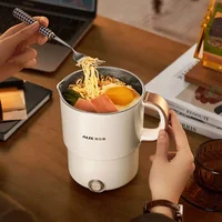 800ML Electric Cooking Pot Foldable Hotpot Portable Multicooker Split Type Electric Kettle Frying Pan For Home Travel Office 1