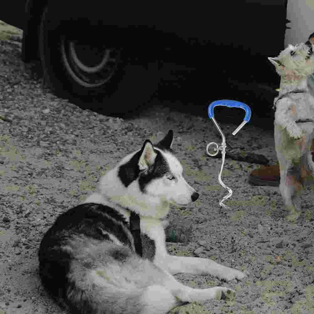 

Metal Spiral Dog Tie Out Stake Heavy Duty Large Dog Anchors Pet Stake For Camping Garden Ground Steel Wire Dogs Lead Set Camping