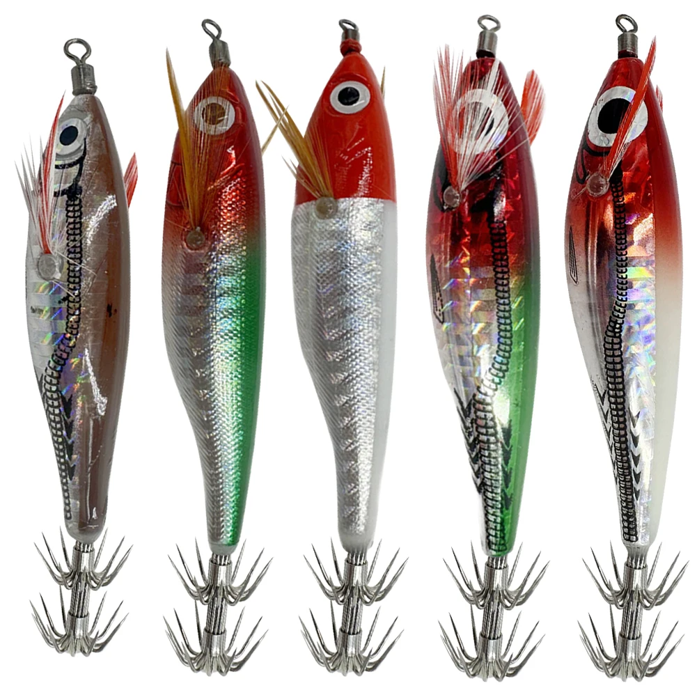 Seawater Fishing Bait ABS Fluorescent Fishing Lure Horizontal Luminous Floating Lure for Cuttlefish Sea Fishing