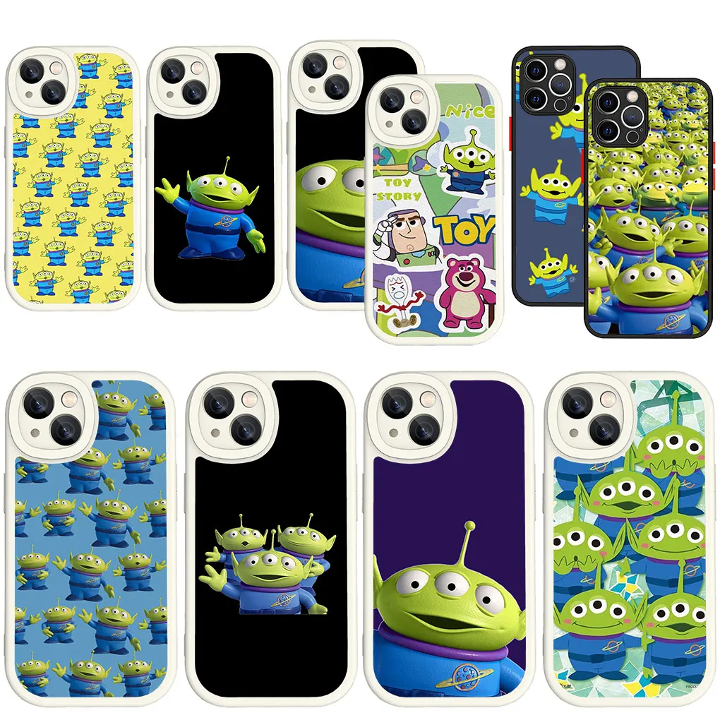 Anime Toy Story Alien White Black Custodia Morbida In Silicone Per Apple Iphone 15 Plus 14 13 12 11 Pro Max + Custodia Per Telefono