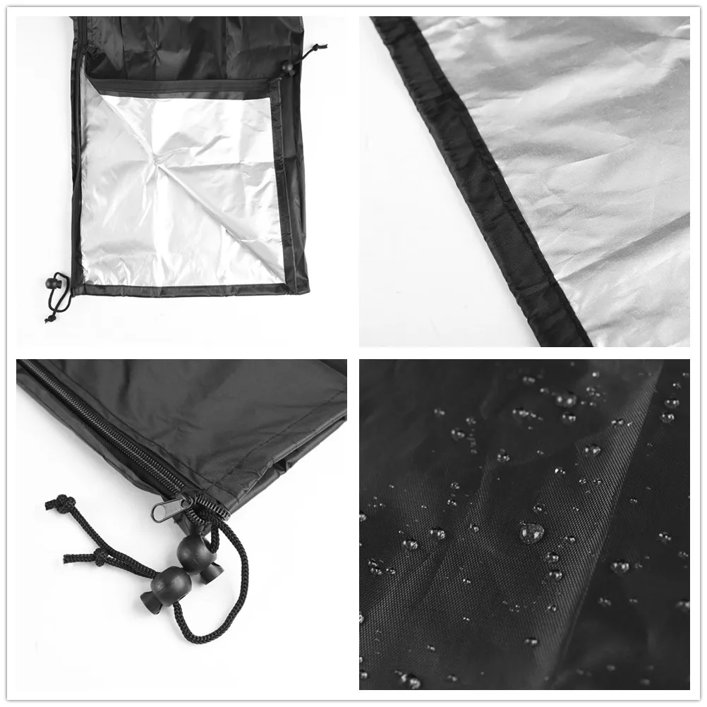 Rotary Outdoor Umbrella Clothes Drying Rack Cover Waterproof Weather Resistant Foldable Protection Cover Tear Resistant with Zipper