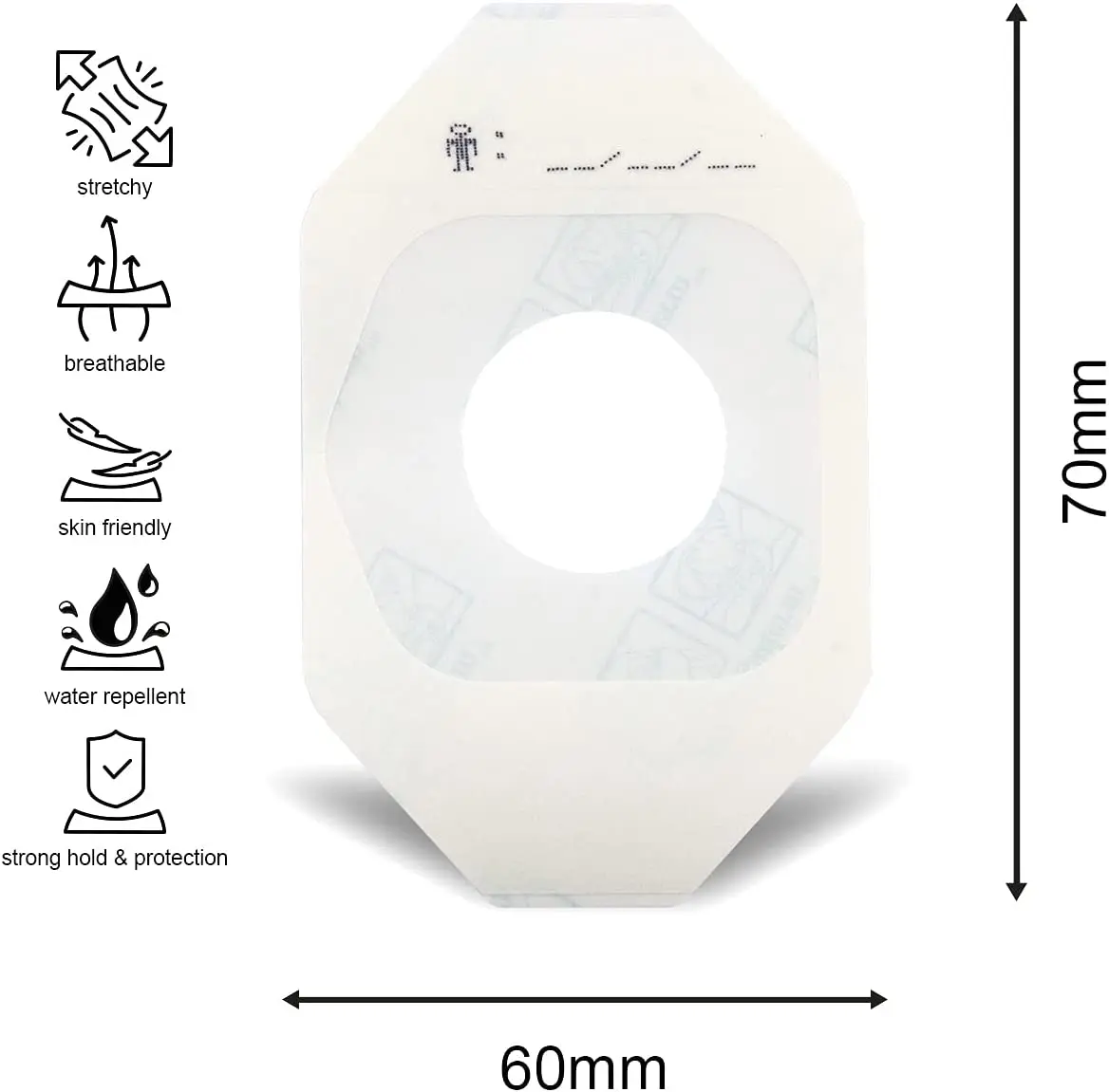 Freestyle Libre 1 2 Patch Molto Flessibile-Delicato Sulla Pelle-Traspirante-Impermeabile