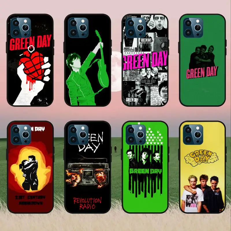 Custodia Per Telefono Rock Band Green Day Per Iphone 7 8 Plus 11 12 Mini 13 14 Pro Max X Se Xr Xs