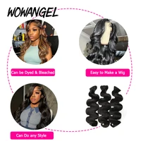 Wow Angel 28 30 pouces vague de corps paquets de cheveux humains 1/3/4 pièces 10A brésilien Remy Extensions de cheveux paquet unique cheveux vierges 6