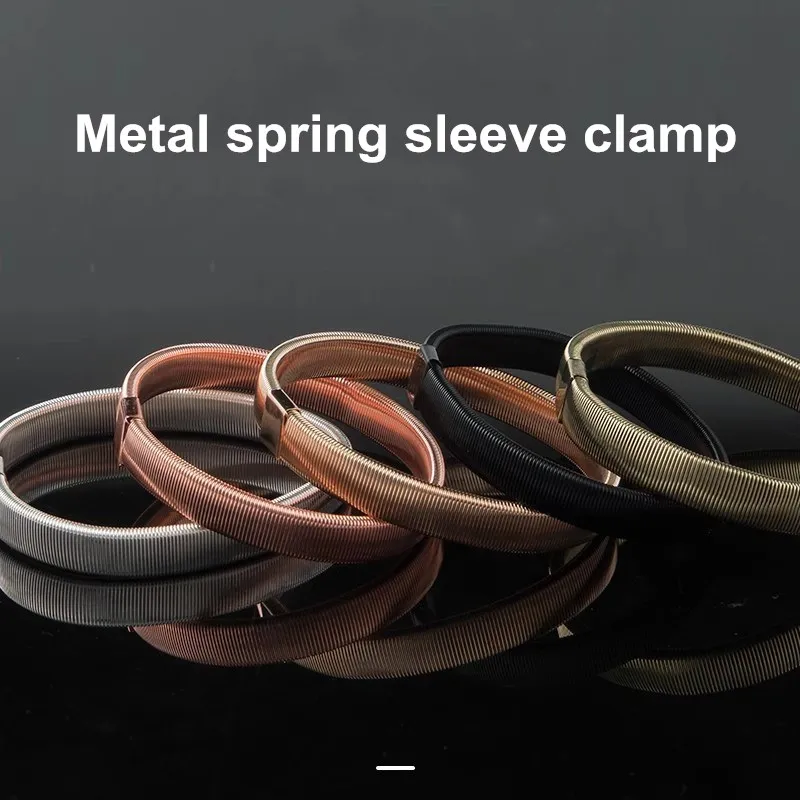 Metal Shirt Sleeve Holders Men's Elastic Armband Adjustable Cuffs Arm Rings Clamp For Party Wedding