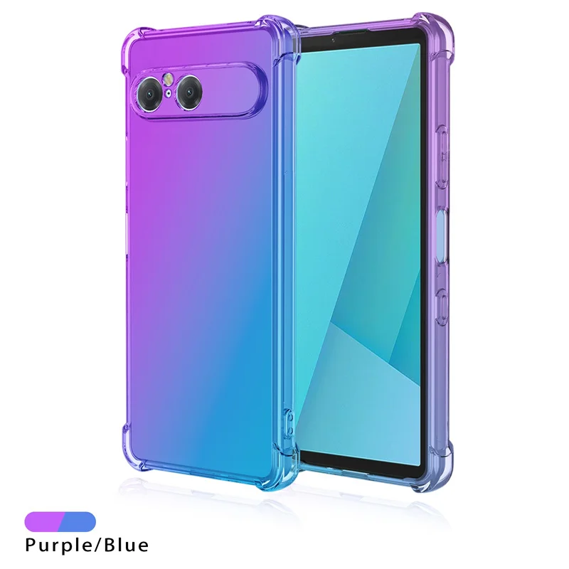 Rainbow Ultra Thin Shockproof Gradient Case - Four-Corner Silicone Soft Cover