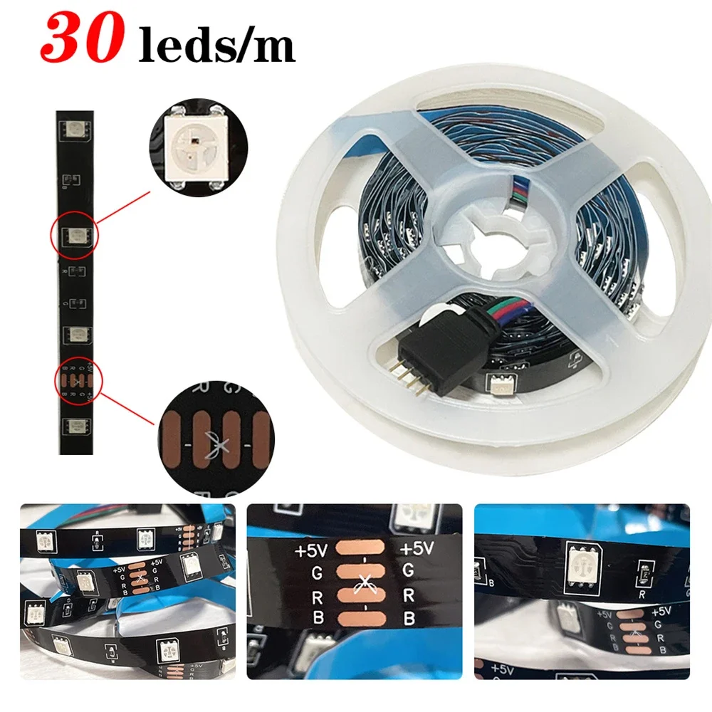Led Strip Lights RGB5050 LED Strip Lights Bluetooth APP Control 5V USB LED Strip Flexible Ribbon Tape For TV Backlight Room Decoration