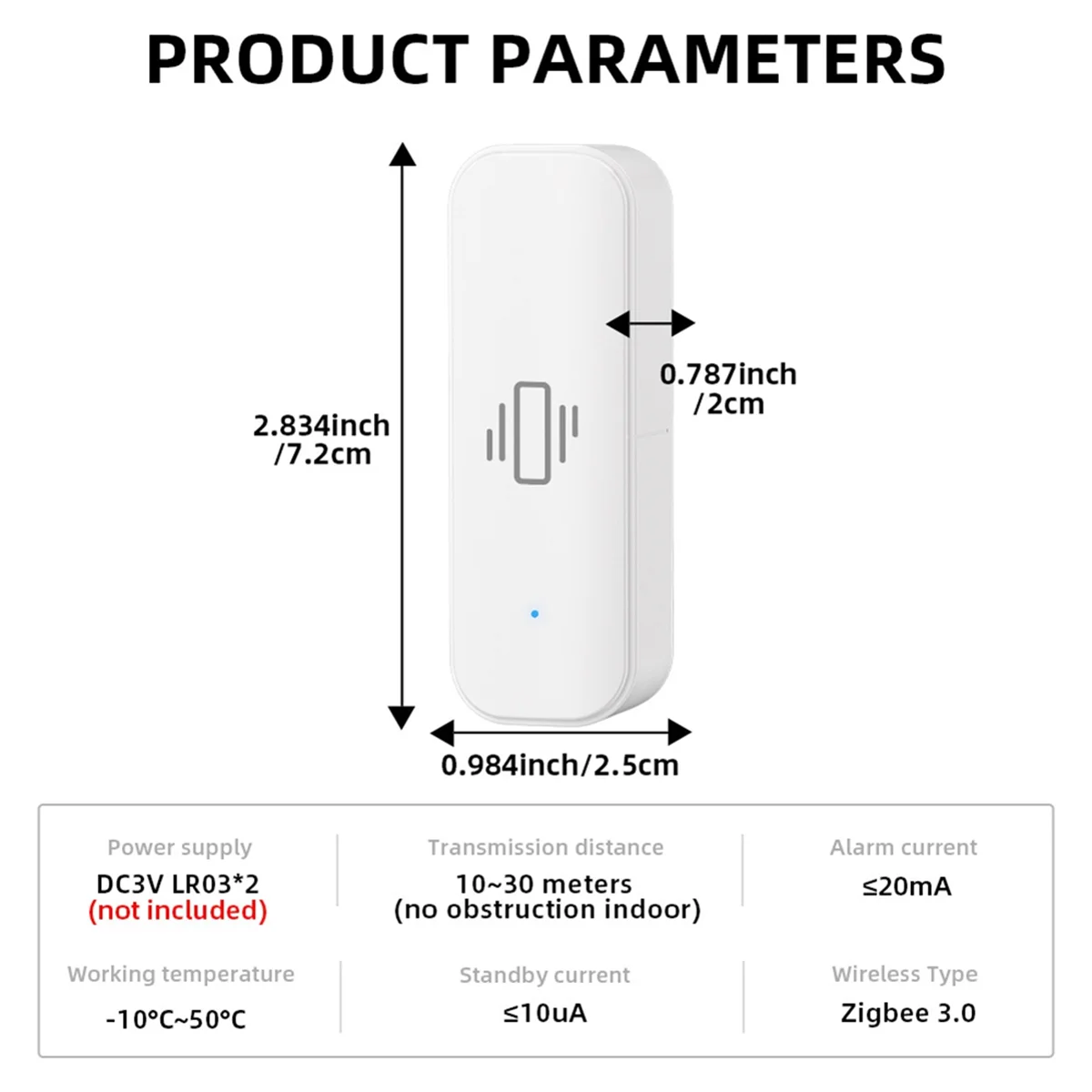 HFIL_Tuya Smart Vibration Sensor ZigBee Tuya Sensor Monitor App Control Security Protection Zigbee Motion Shock Alarm