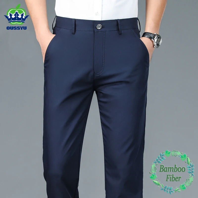 Luxury Straight Business Casual Men Pants High Quality Designer Spring Autumn Elegant Male Leisure Long Formal Trousers main image 0