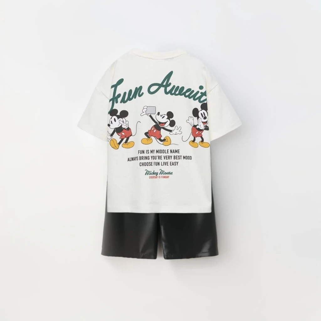 Disney Cool Boy Clothes Designer Za Tops Summer Boy Children Outfits Short Sleeved T-shirt Sport Clothing Children Suit For Boy 3