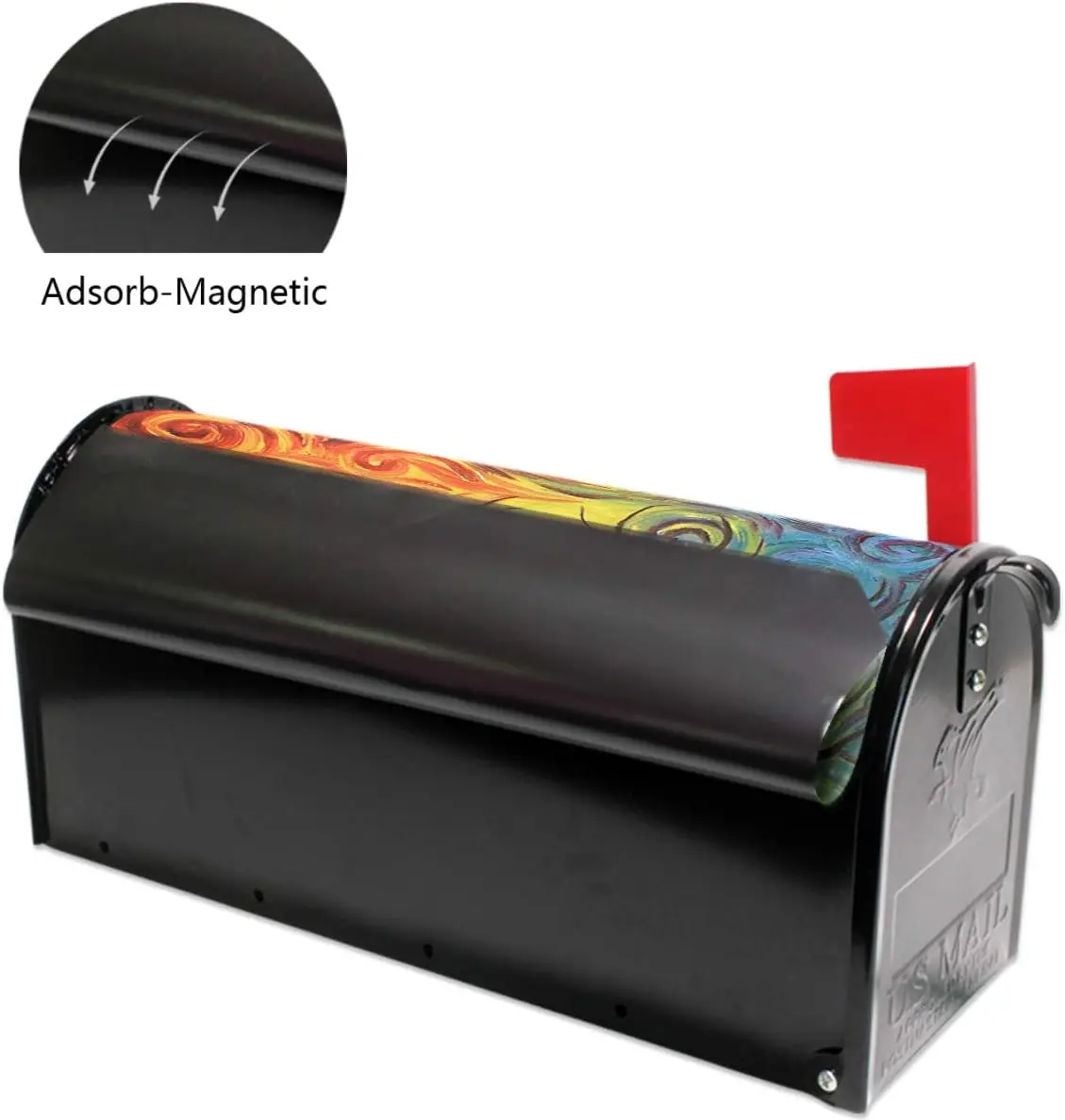 Colorful Rainbow Tree of Life Branch Mailbox Covers Standard Size Abstract Tree of Life Summer Spring Autumn Winter Magnetic