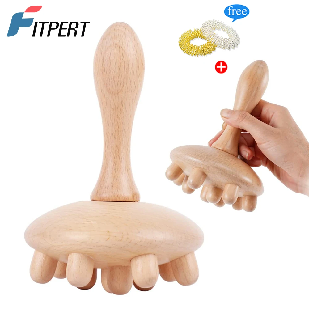 

Wood Therapy Mushroom Massage Anti Cellulite Lymphatic Drainage Fascia Massage Tools for Neck Back, Legs&Full Body Maderoterapia