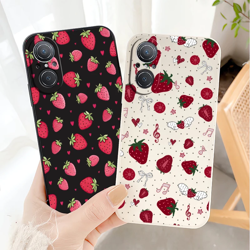 Strawberry Shockproof Matte Silicone Soft TPU Phone Case