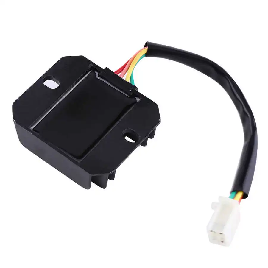 4 Wires 4 Pins 12 Voltage Regulator Rectifier For 10-20 Motorcycle Scooter Moped Black Aluminium Alloy motorcycle regulator rectifier
