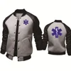 Spring Autumn Men's Jacket EMT Emergency Ambulance Print Splicing Sportswear High Quality Men's Baseball Uniform Men's top 2