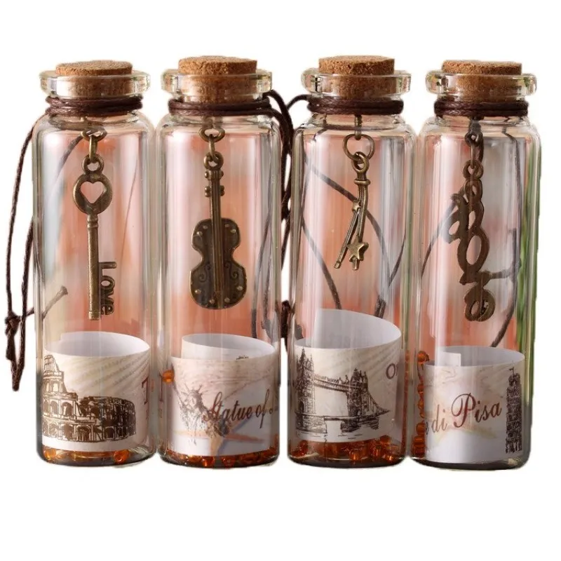 Mini Glass Bottle Transparent Glass Wishing Bottle Drifting For Wedding Birthday Christmas Home Decoration DIY Craft