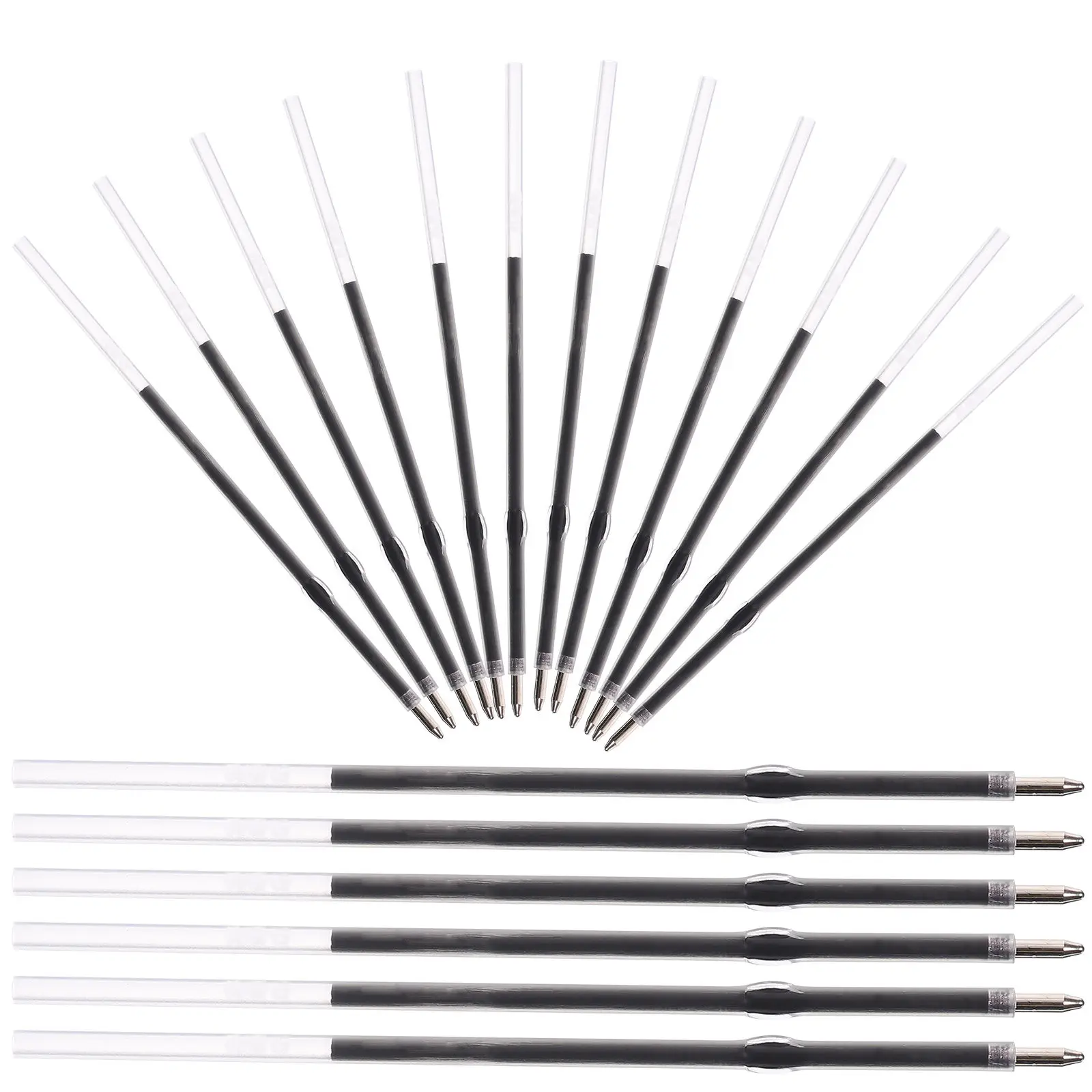 100Pcs 중성 젤 펜 잉크 리필 프레스 타입 펜 리필 사무용품 부드러운 쓰기 펜용 튼튼한 잉크 리필