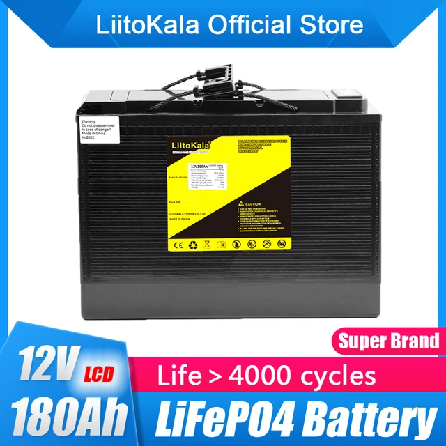 LiitoKala 12V 200Ah LiFePO4 Battery For 12.8V 150Ah RV Campers Golf Cart  Off-Road Off-grid Solar Wind - AliExpress