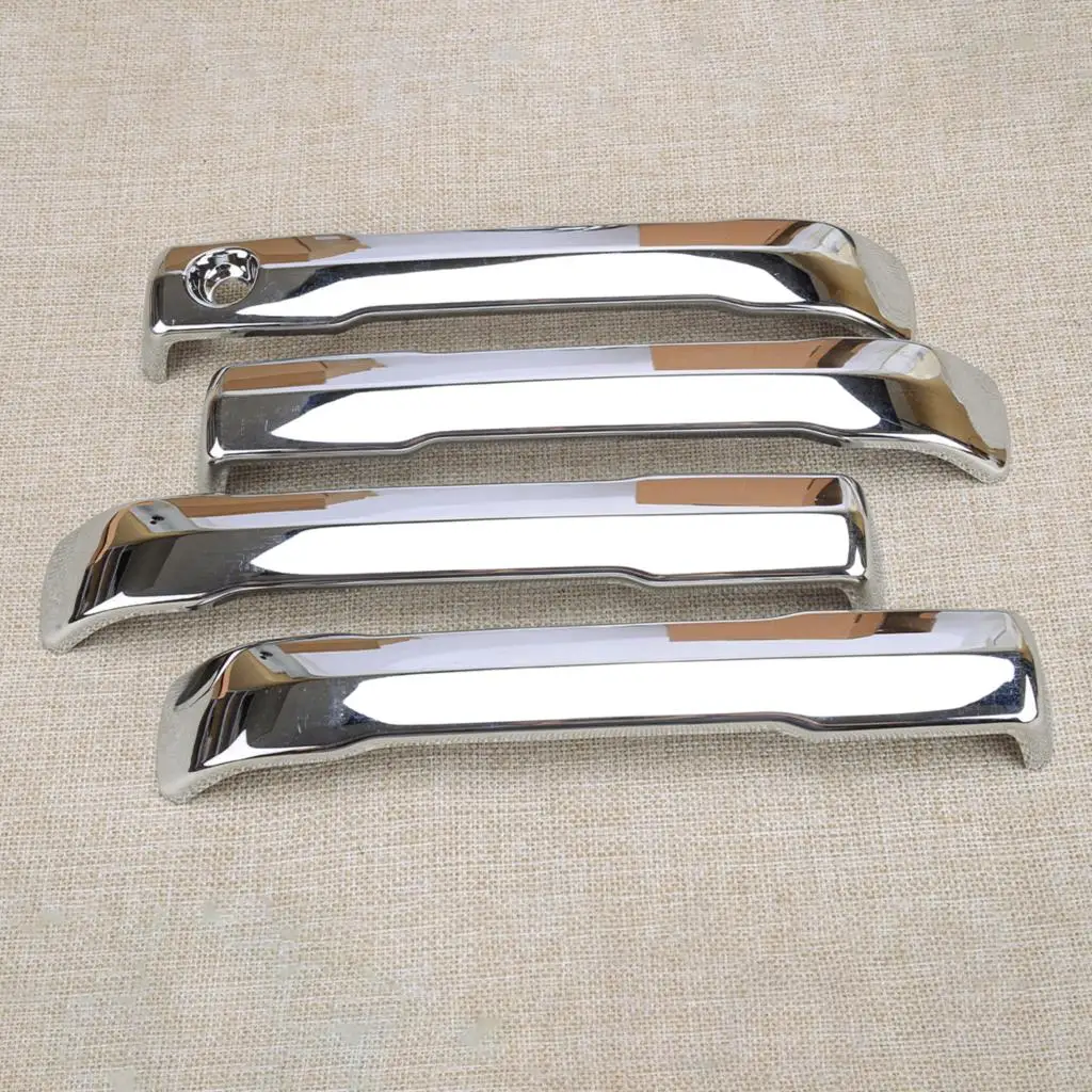 

4pcs/set Car Exterior Door Front Rear Left Right Handle Cover Trim Shell Fit for Toyota Tundra 2022 2023 Chrome ABS