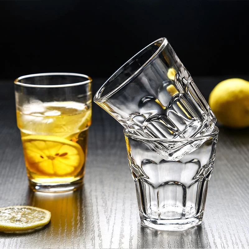 Glass Drinkware Transparent Milk Cup Water Bottle Glass Cups Restaurant Hotel Mouthwash Cup Bar KTV Creative Tea Cup Coffee Mugs - 5