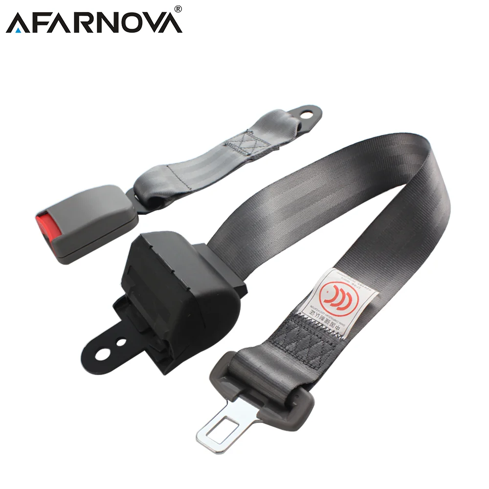 1PieceUniversalCarSeatBeltGreyAdjustableExtenderRetractableSeatbeltsTwoPoint