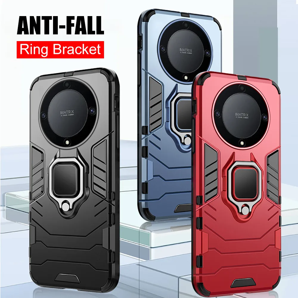 Durable Car Magnetic Ring Stand Armor Case – Shockproof Silicone Cover
