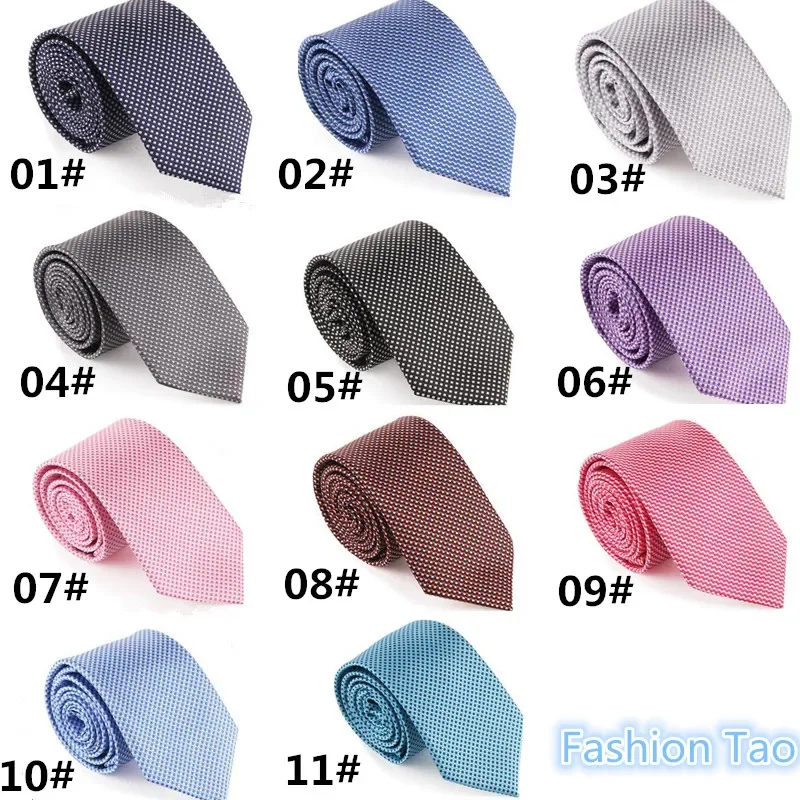 Neck Tie 7 cm Width Mens Ties Polka Dot Skinny Neckwear Wedding Party