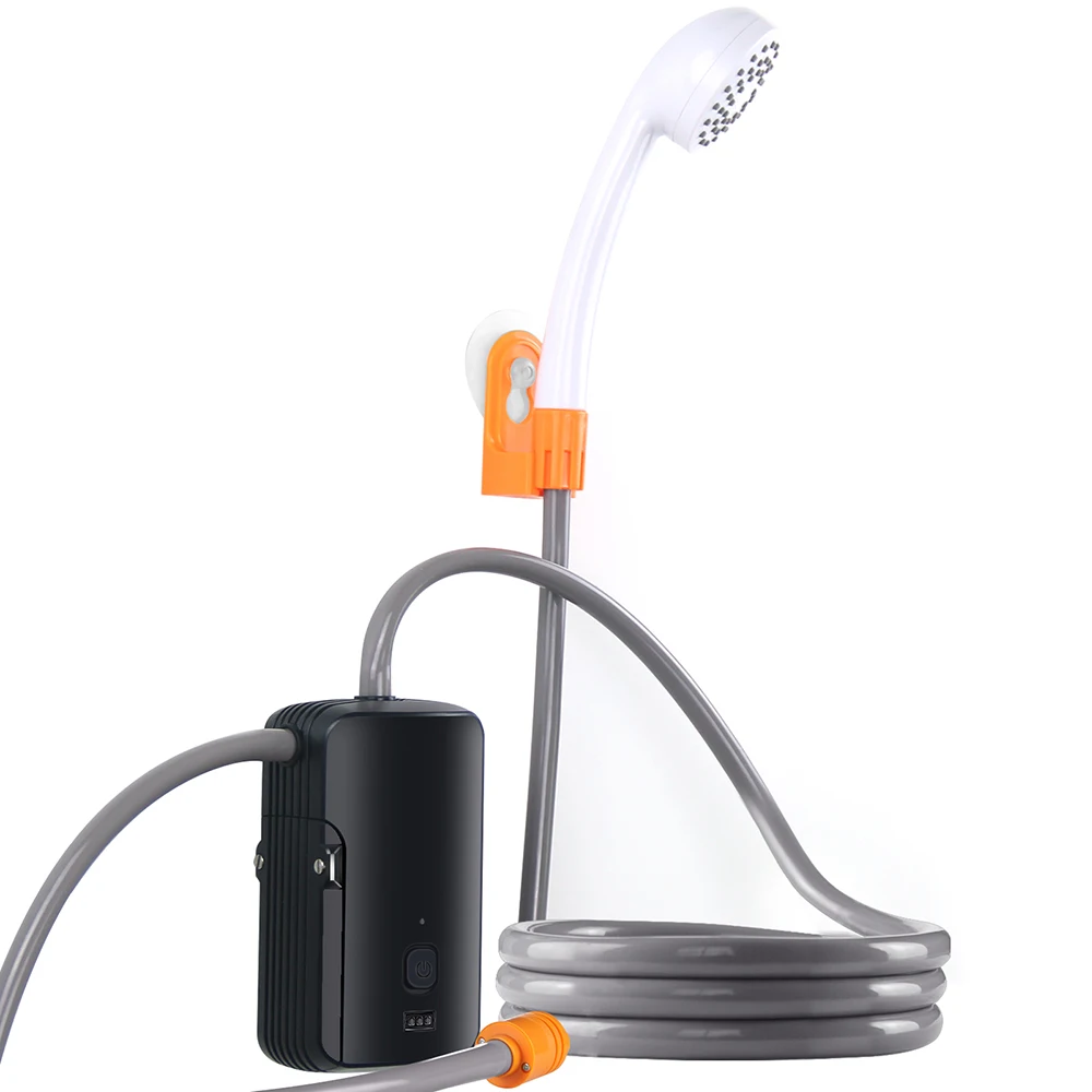 

Outdoor Camping Shower Portable Electric Shower Pump Waterproof with 2-Level Water Flow for Camping HikingTravel Pet Watering