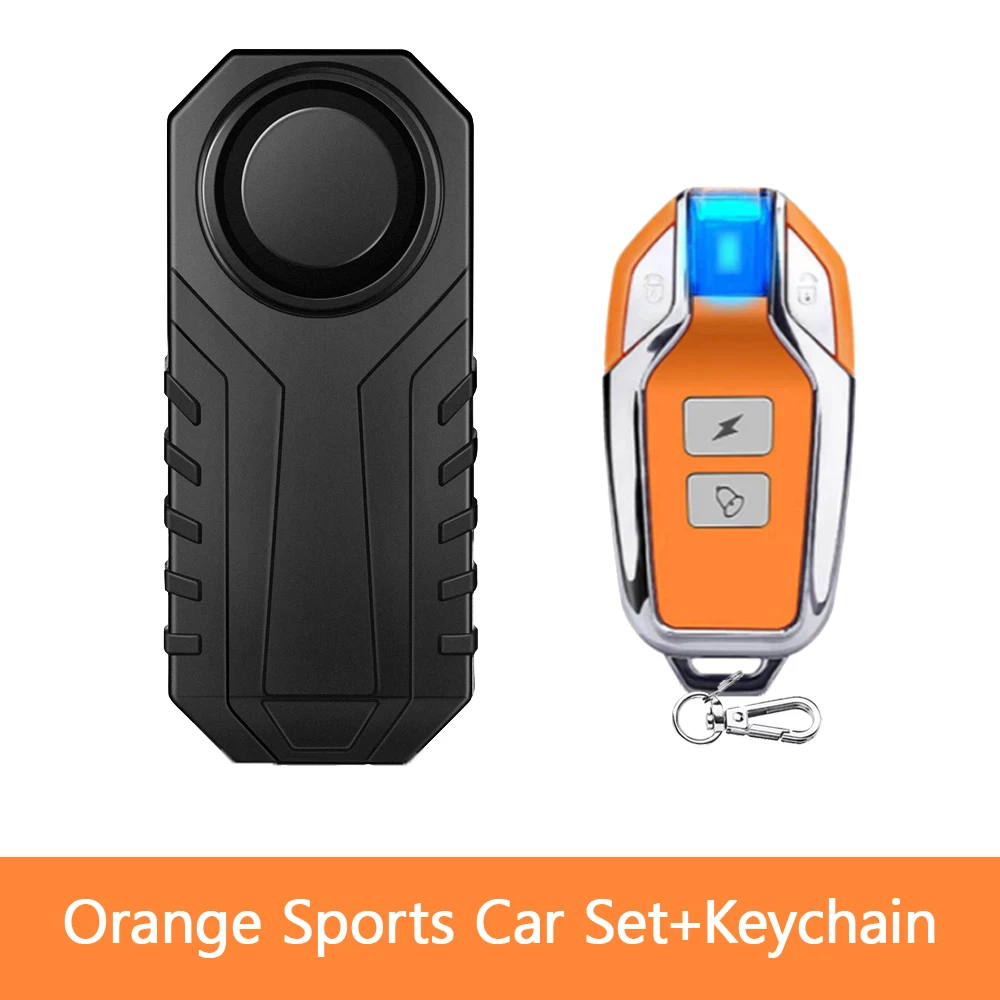 Motorcycle and Bicycle Anti-Theft Wireless Alarm System with Remote Control and Waterproof Design, 113dB Security Alert