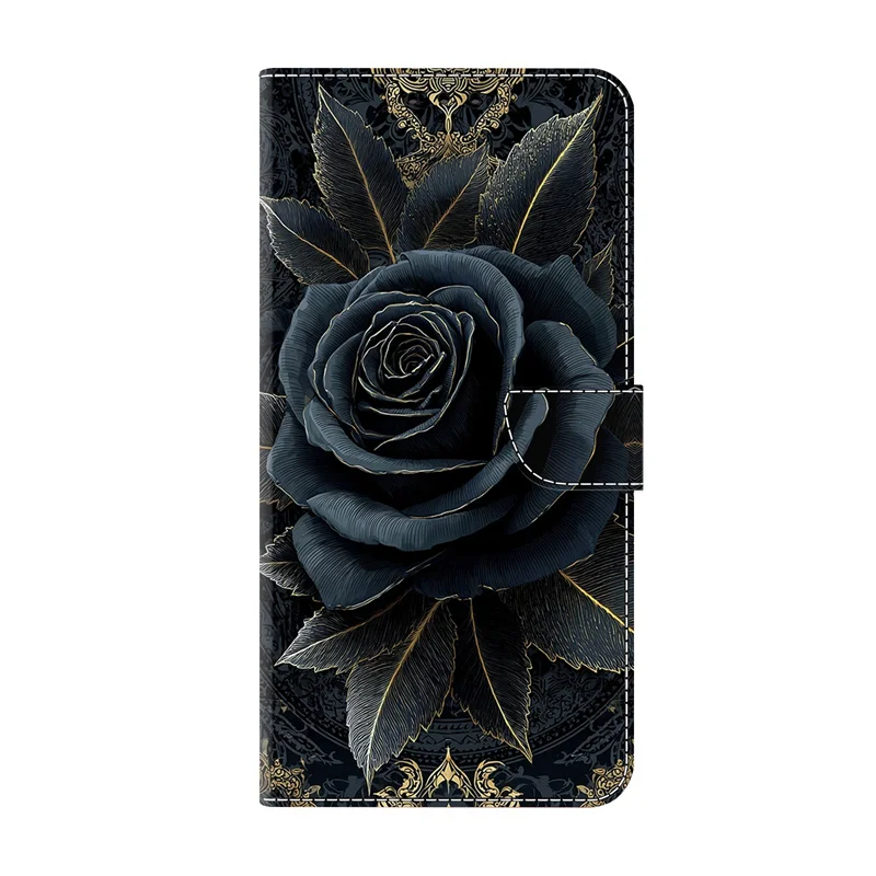 Relief Flower Leather Wallet Phone Case