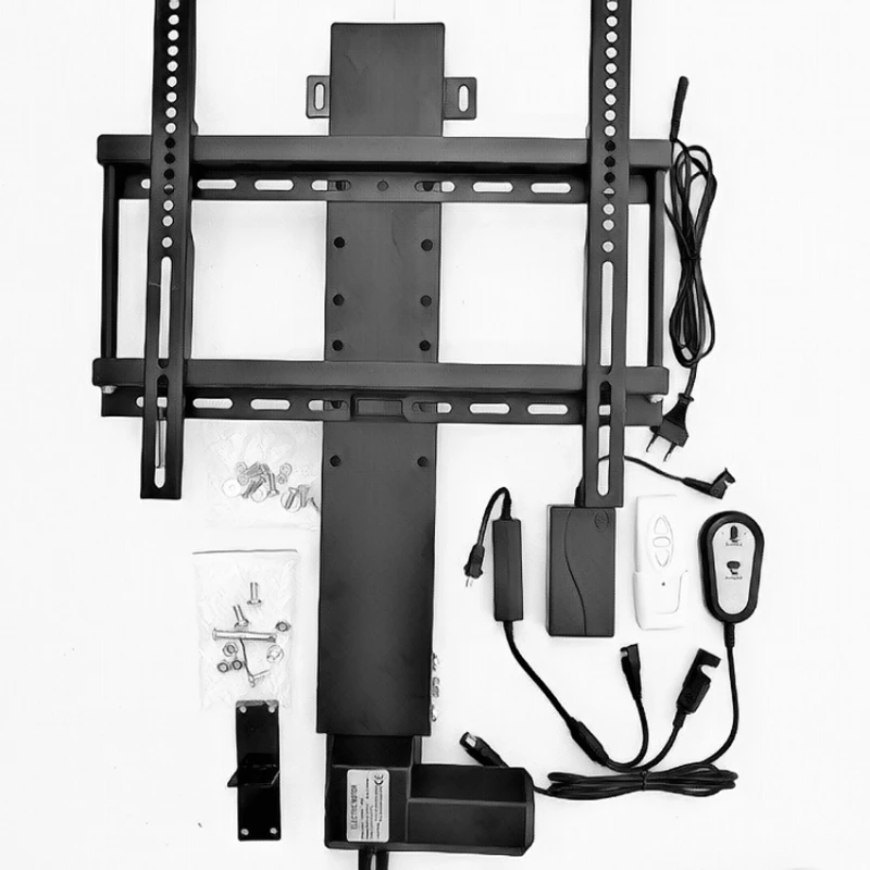 

Modern TV lift stand 110-240V AC input 500/700/800mm stroke TV mounts for 40-60 inches TV with remote +controller+mounting parts