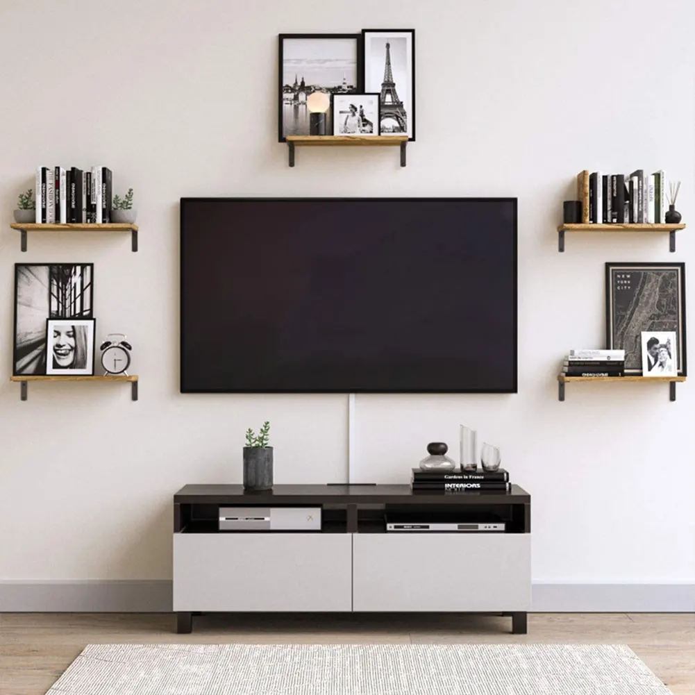 4PCS Floating Bathroom Shelf Decorative Floating Book Shelf Multipurpose for Bedroom Living Room